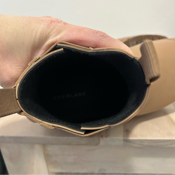 Everlane Rain Boots Womens 8 Chelsea Tawny Brown Rubber Slip on Heavy Anti Slip - Picture 11 of 11